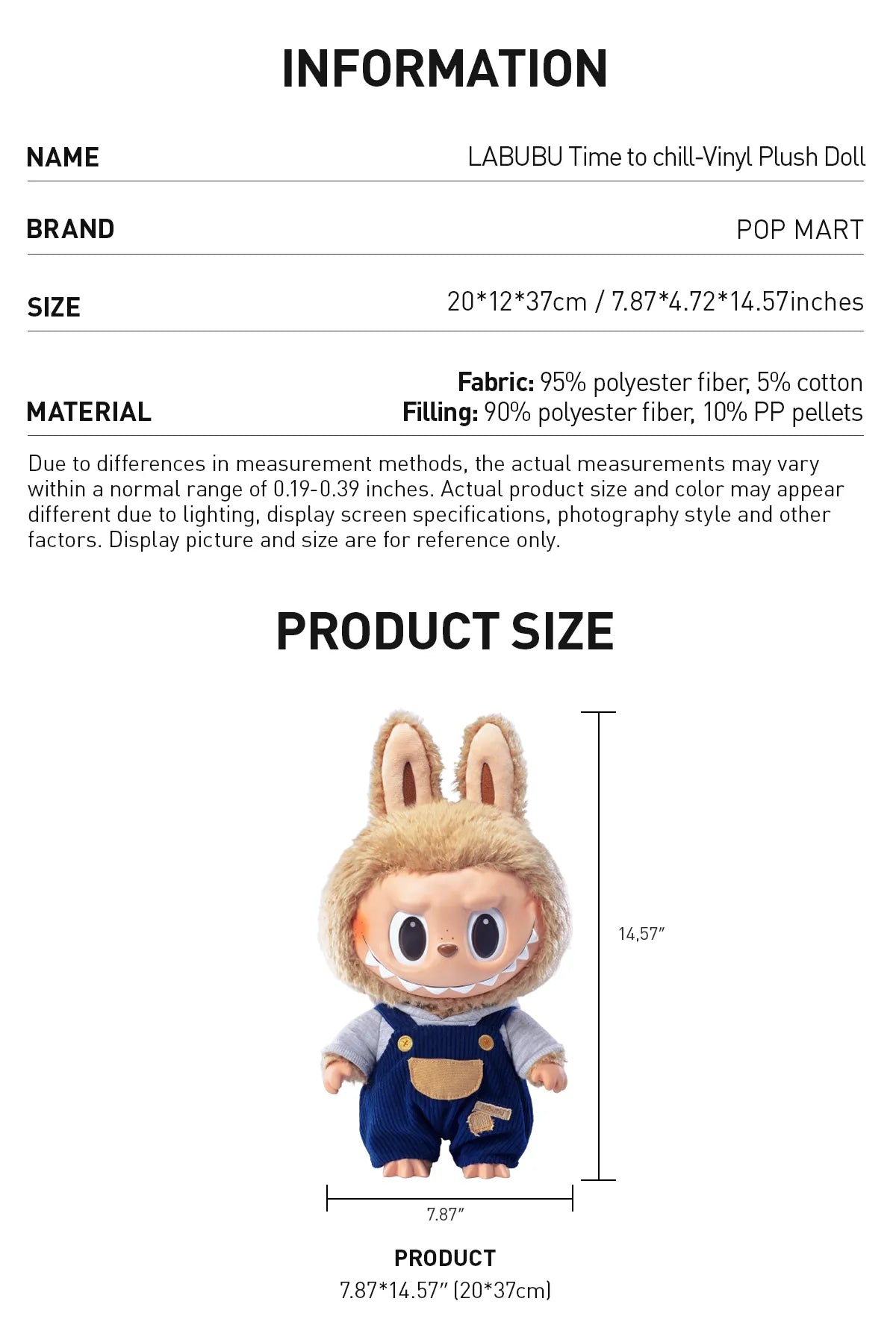 (Authentic) Time to chill-Vinyl Plush Doll