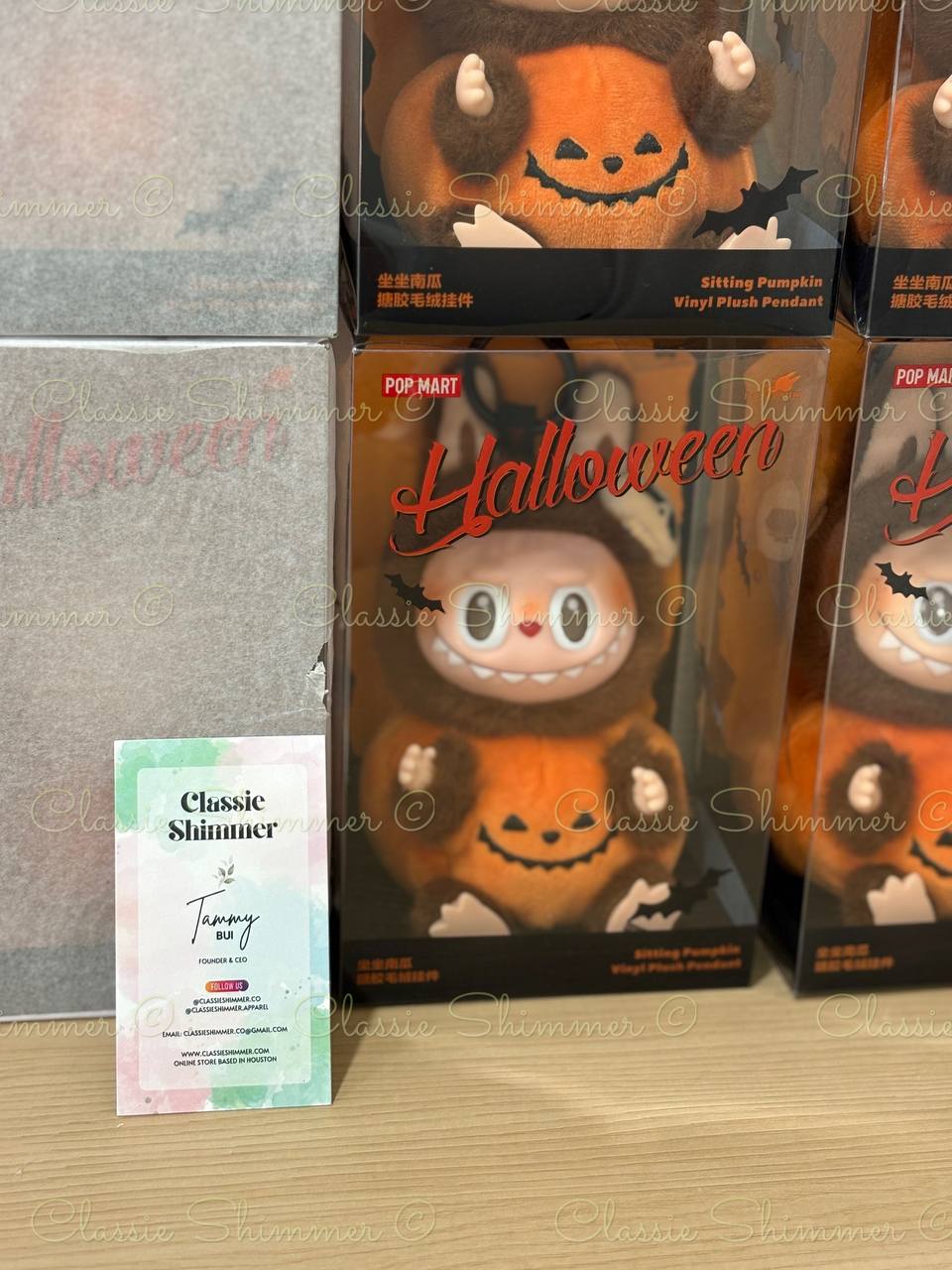 (Authentic) Happy Halloween Party Series-Sitting Pumpkin Vinyl Plush Pendant
