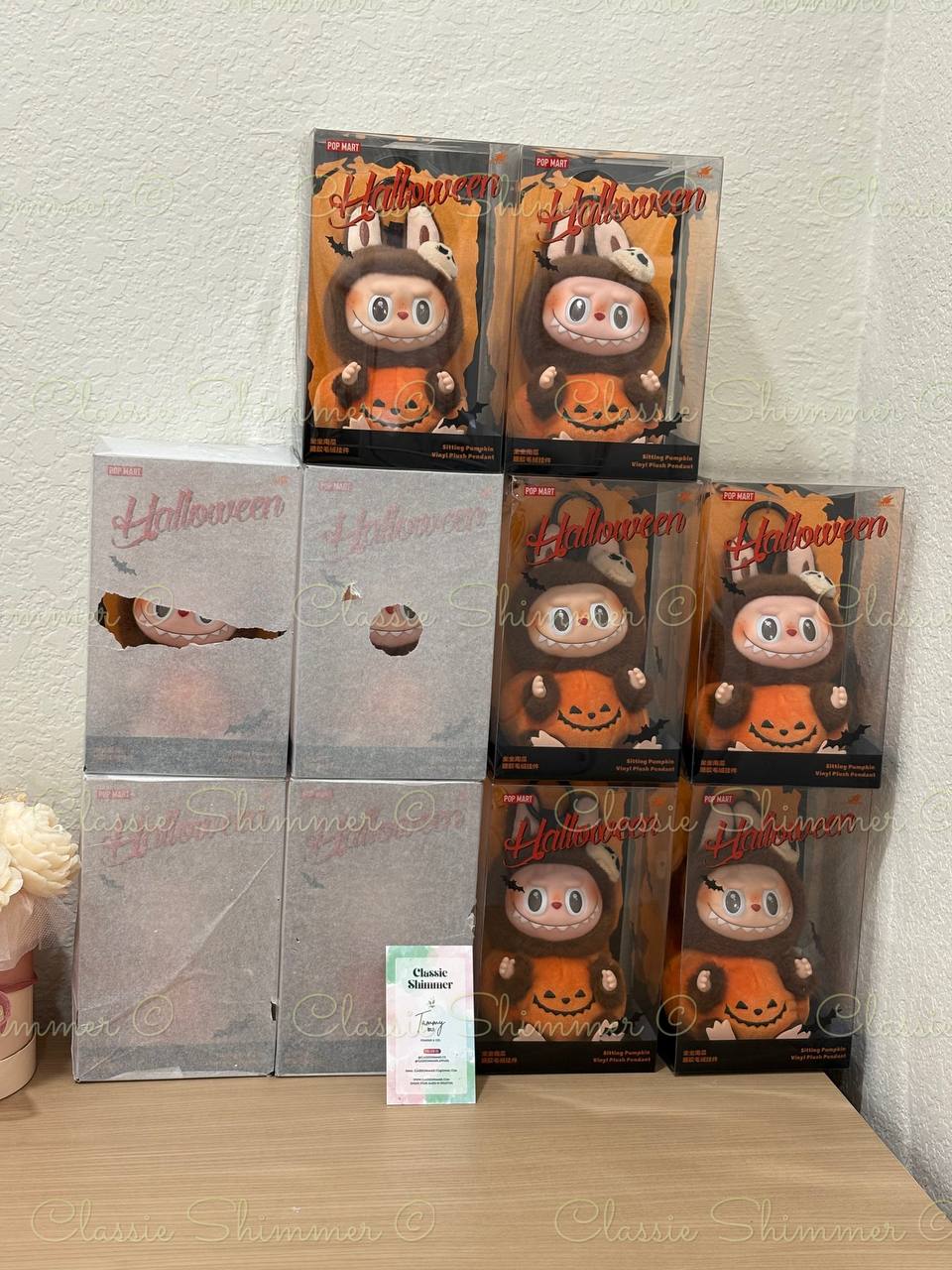 (Authentic) Happy Halloween Party Series-Sitting Pumpkin Vinyl Plush Pendant