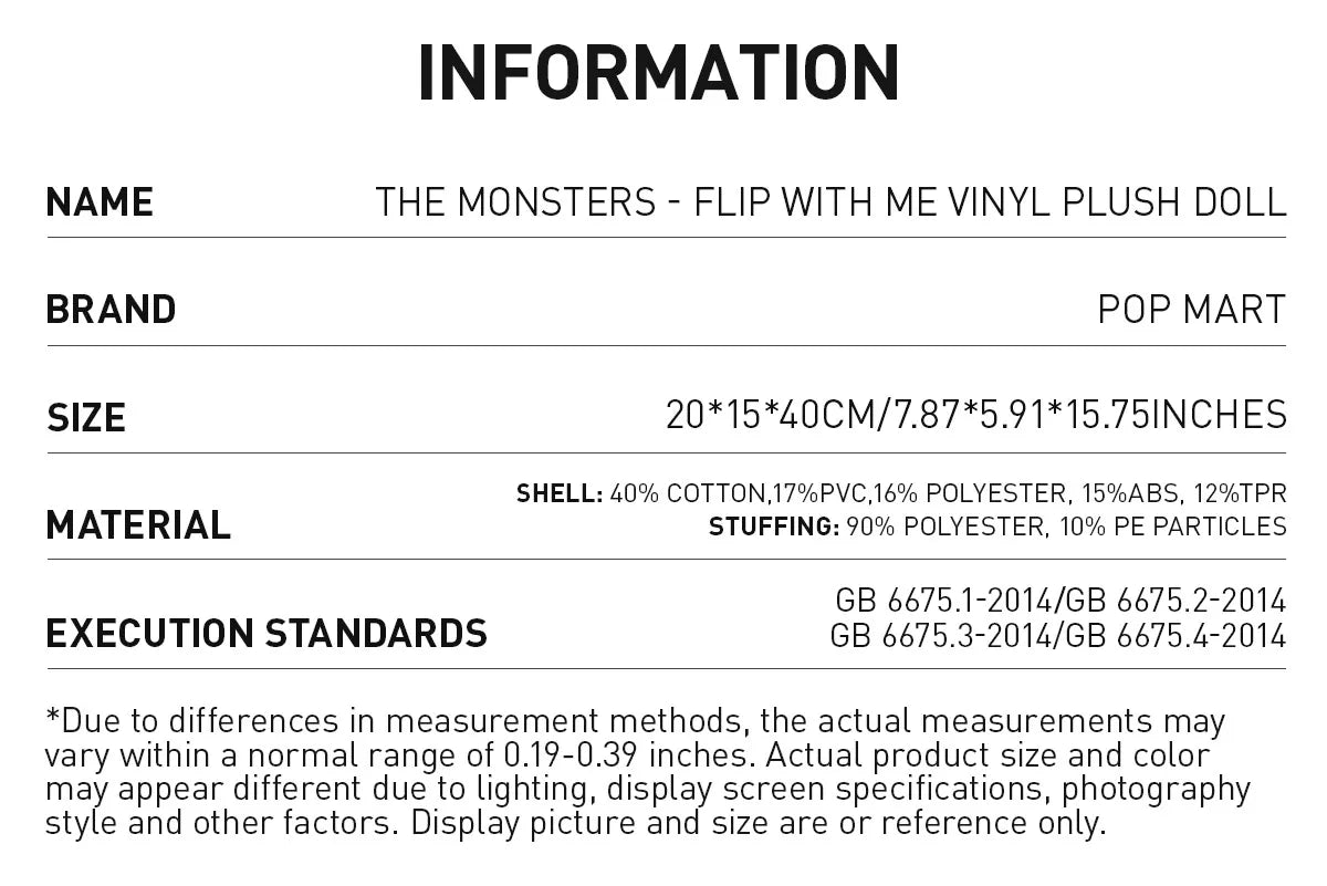 (Authentic) FLIP WITH ME Vinyl Plush Doll