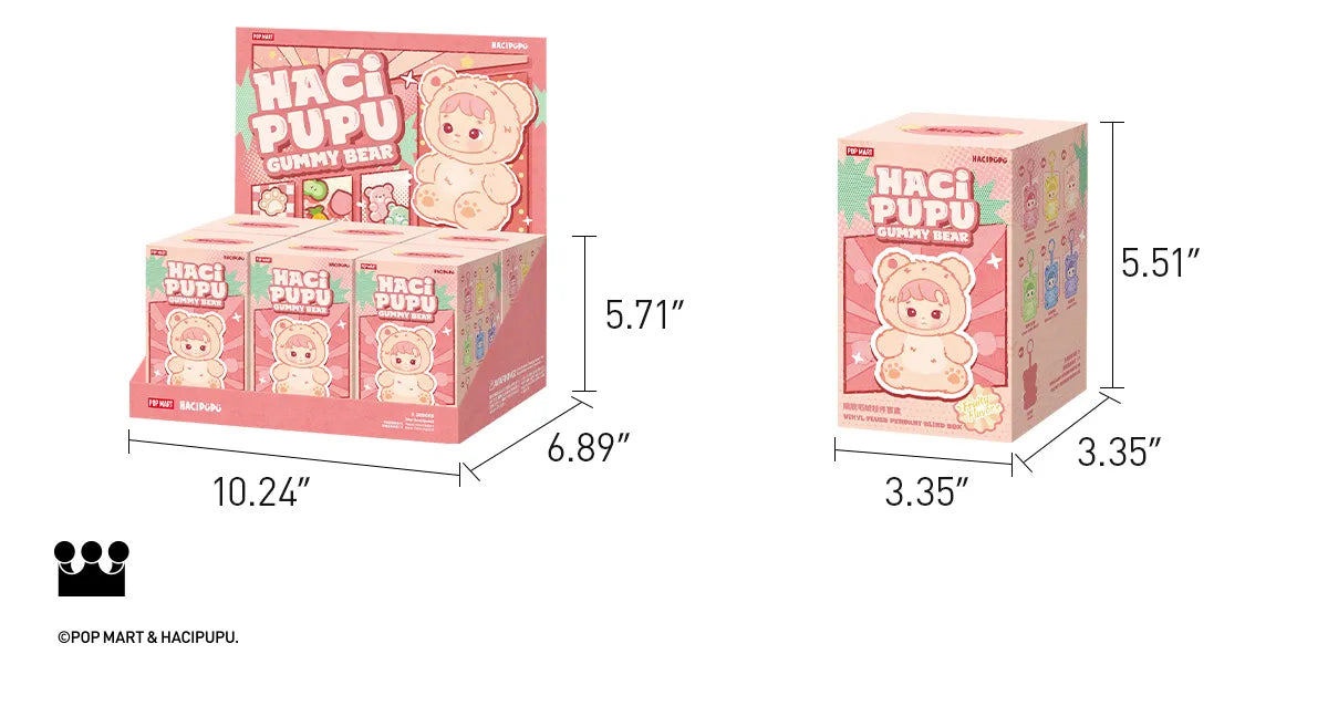 (Authentic) HACIPUPU Gummy Bear Series-Vinyl Plush Pendant