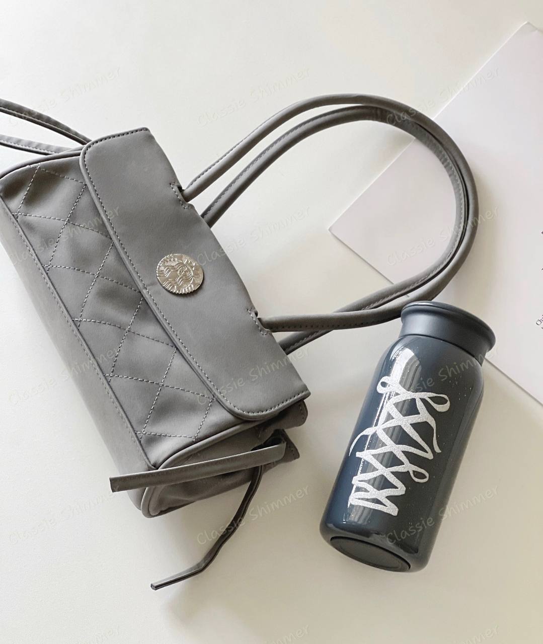 Starbucks China 2026 Ballet Series Black 355ml Sparkling Ribbon Stainless Steel Cup with Small Bag