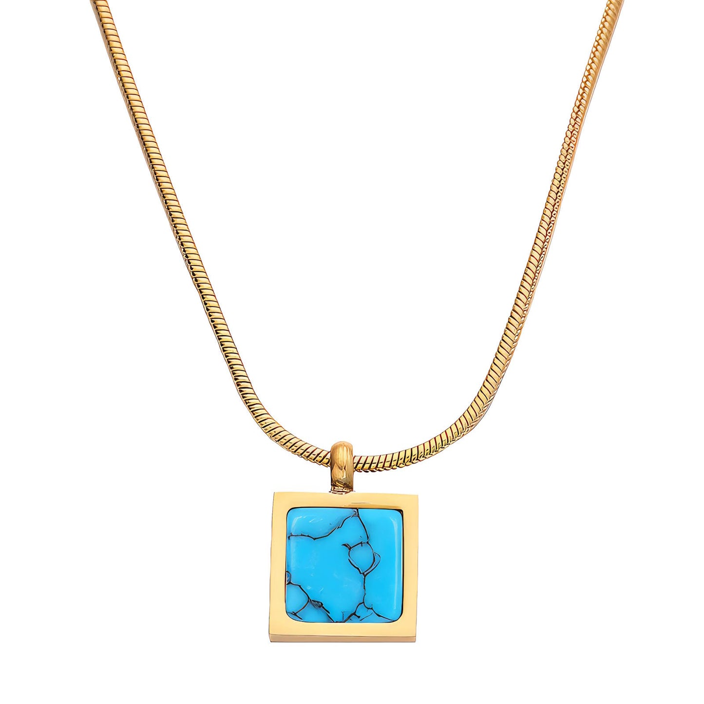 Blue Peony Necklace