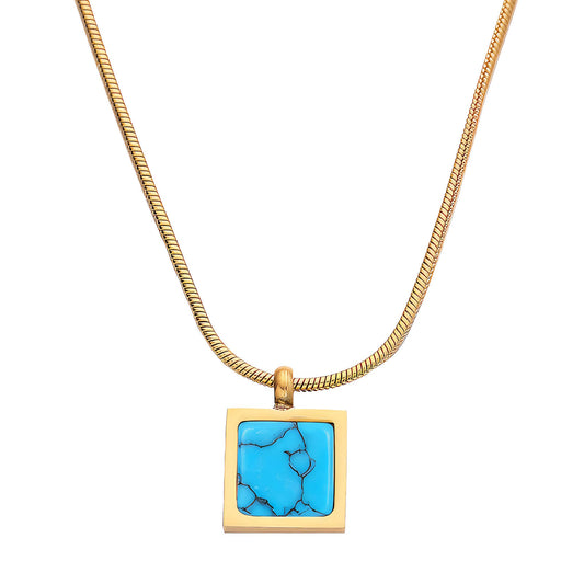Blue Peony Necklace