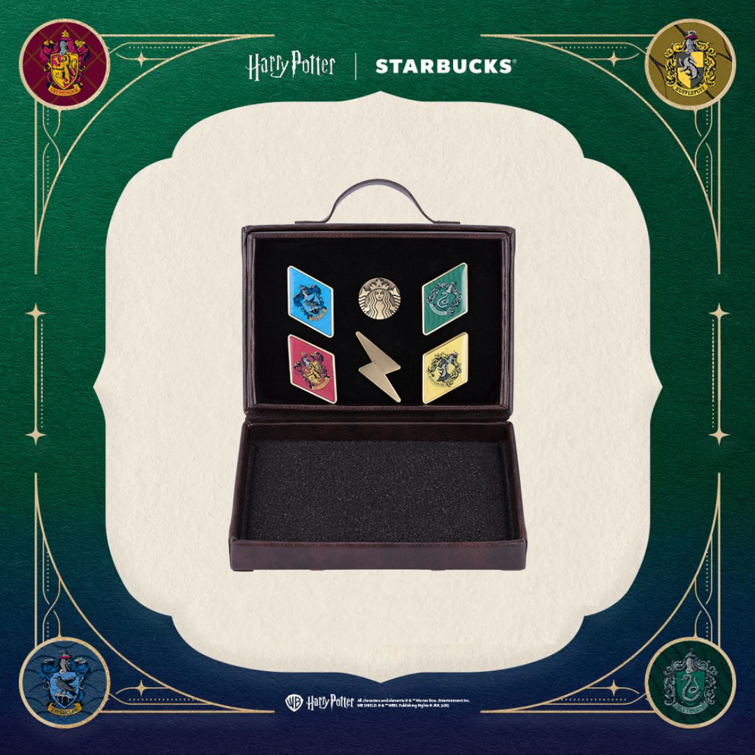 Starbucks Harry Potter Emblem Pin Set with Collector's Gift Box