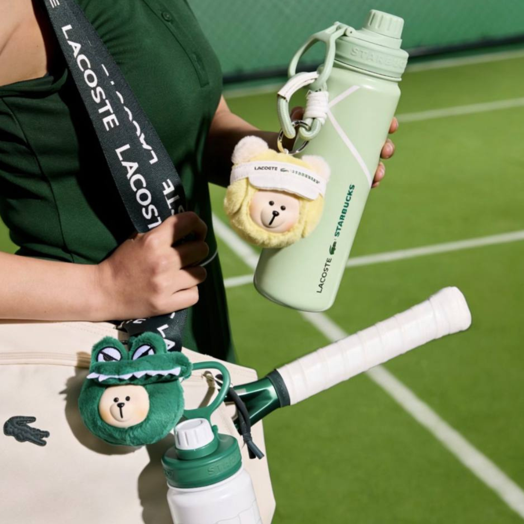Starbucks x Lacoste Co-Branded Tennis Bearista Plush Keyring