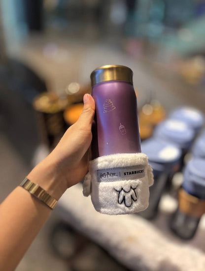 Starbucks Harry Potter Purple Tumbler with Owl Sleeve