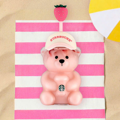 Starbucks Bearista Bear Cup Strawberry Topper Baseball Cap